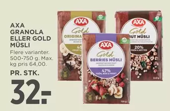 Granola - GRANOLA ELLER GOLD MÜSLI
