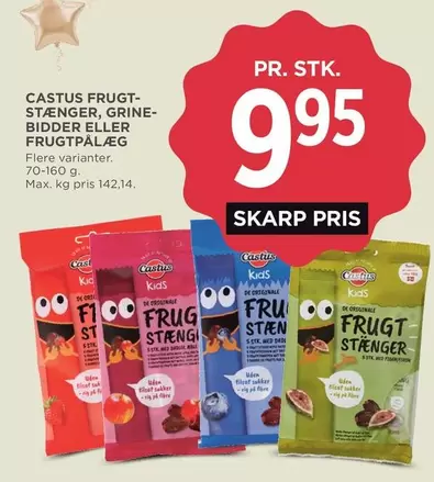 Den - FRUGT-STÆNGER, GRØNNE-BIDDER ELLER FRUGTPÅLÆG