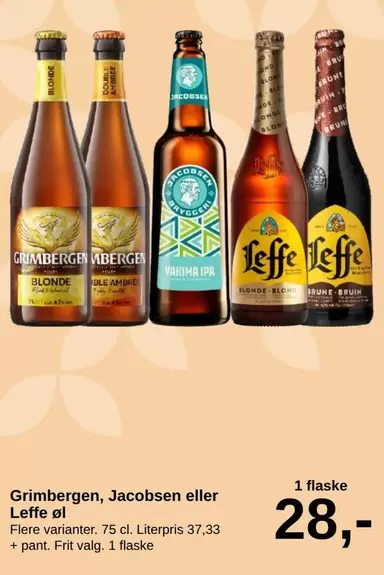 Grimbergen - , Jacobsen eller Leffe øl