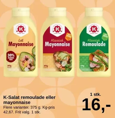 K-Salat remoulade eller mayonnaise