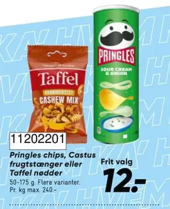 Pringles chips, Castus frugtstænger eller Taffel nødder 11202201