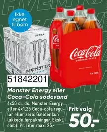 Coca Cola - Monster Energy eller Coca-Cola sodavand 51842201