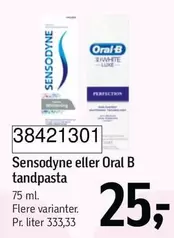 Oral B - Sensodyne eller tandpasta