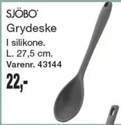 Grydeske I silikone. L. 27,5 cm. Varenr. 43144