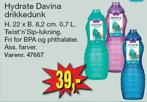 Hydrate Davina drikkedunk