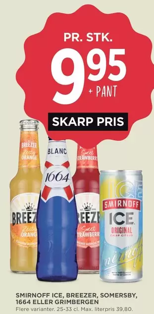 Orange - SMIRNOFF ICE, BREEZER, SOMERSBY, 1644 ELLER GRIMBERGEN