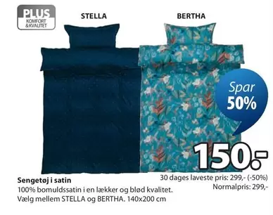 Sengetøj i satin