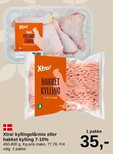Kyllingelårmix eller hakket kylling