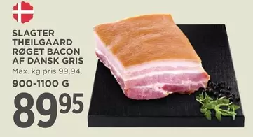 RØGET BACON AF DANSK GRIS