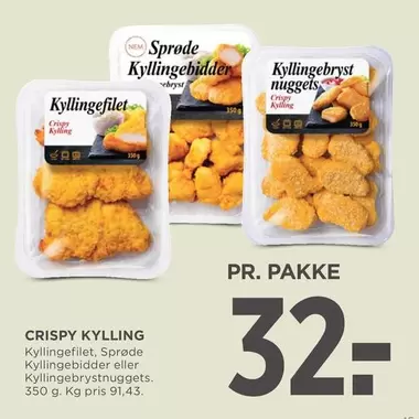 Kyllingefilet, Sprøde Kyllingebidder eller Kyllingebrystnuggets