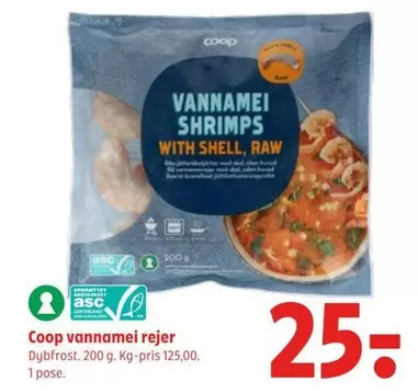 Shell - Vannamei shrimps with shell, raw