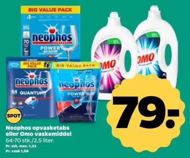 Neophos opvaskemiddel eller Omo vaskemiddel