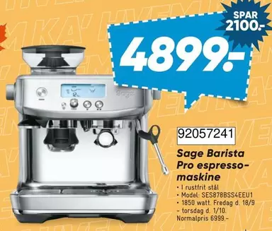 Barista Pro espresso-maskine