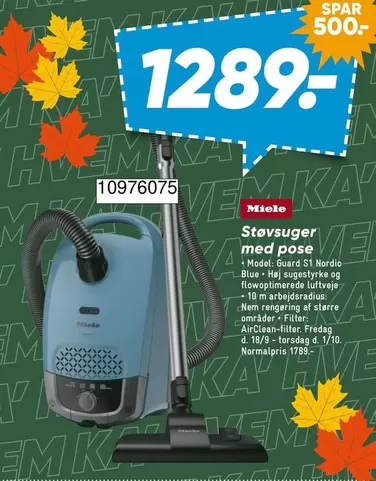 Miele - Støvsuger med pose Guard S1 Nordic Blue