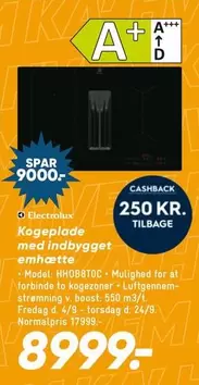 Electrolux - Kogeplade med indbygget emhætte