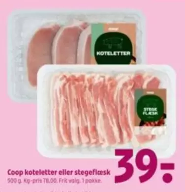 Coop koteletter eller stegeflæsk