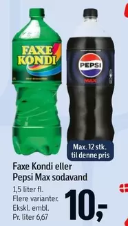 Faxe - Kondi eller Pepsi Max sodavand
