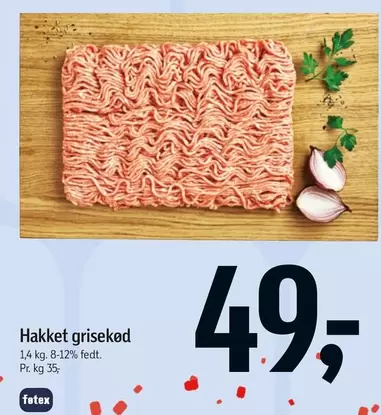 Hakket grisekød