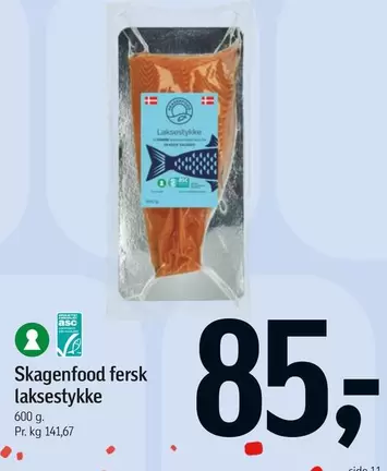 Fersk Laksesestykke