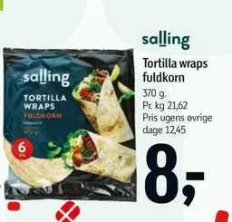 Tortilla wraps fuldkorn