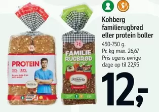 familierugbrød eller protein boller