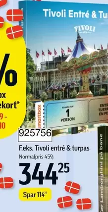 Kort - Tivoli entré & turpas