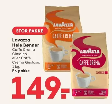 Hele Bønner Caffè Crema Classico eller Caffè Crema Gustoso