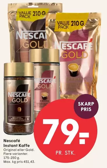 Instant Kaffe Original eller Gold