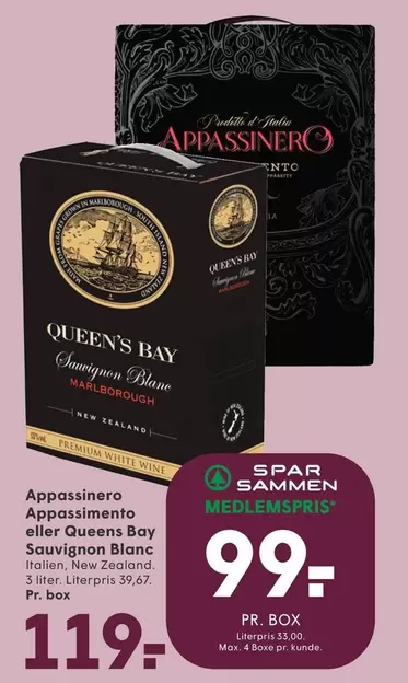 Appassinero eller Queens Bay Sauvignon Blanc