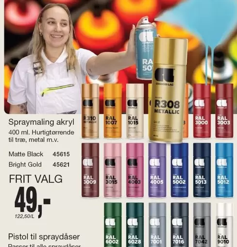 Spraymaling akryl 400 ml