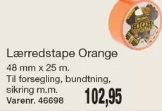 Orange - Lærredstape  46698