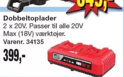 Ryobi - Dobbel top lader