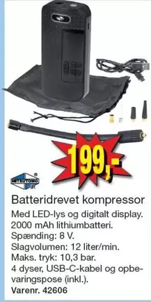 Batteridrevet kompressor