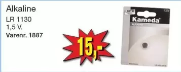 Alkaline LR 1130 1,5 V.