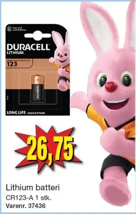 Lithium -  batteri CR123-A