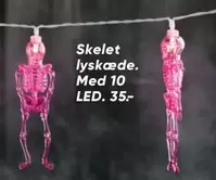 Skeleton lyskæde. Med 10 LED.