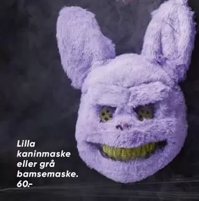 Lilla kaninmaske eller grå bamsemaske