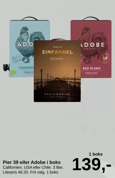 Zinfandel - Pier 39 eller Adobe i boks
