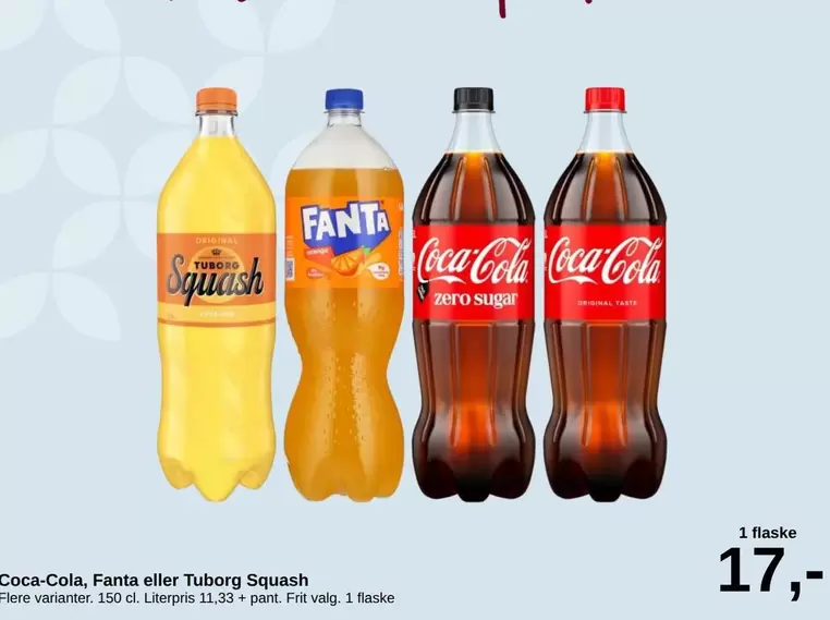 Coca Cola - Coca-Cola, Fanta eller Tuborg Squash