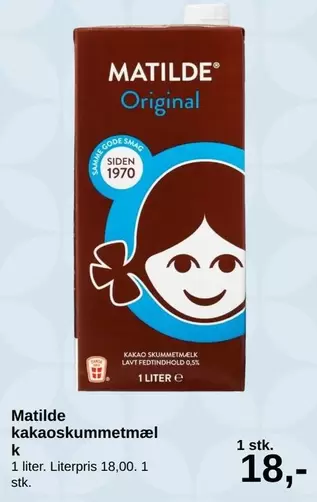 Bang - Matilde Original kakaoskummmetmælk