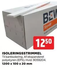 ISOLERINGSSTRIMMEL 1200 x 100 x 20 mm
