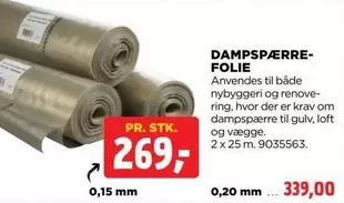 Ring - DAMP SPÆRRE FOLIE 2 x 25 m. 9035563