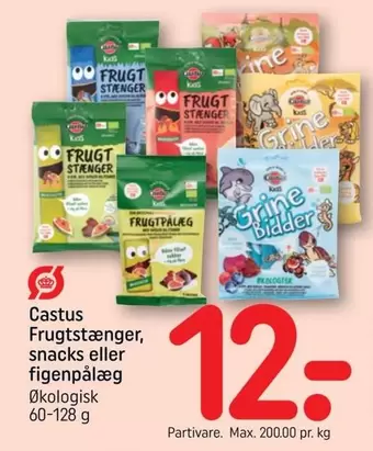 Frugtstænger, snacks eller figenpålæg