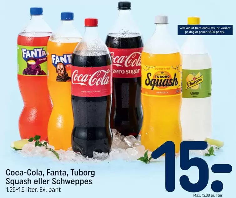 Coca Cola - Coca-Cola, Fanta, Tuborg Squash eller Schweppes