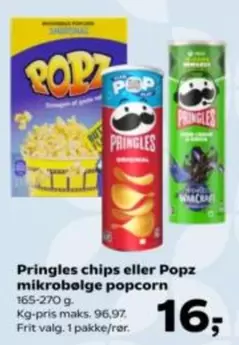 chips eller mikrobølge popcorn