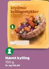Krydrede kyllingestykker