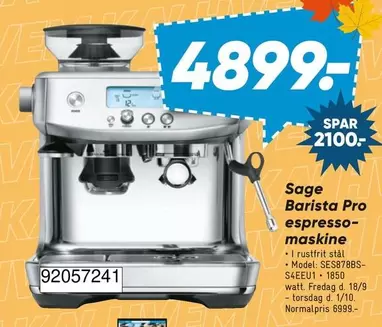 Barista Pro Espresso-maskine