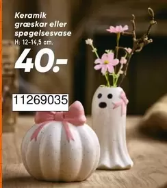 Keramik - græskar eller spøgelsesvase