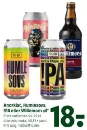 Mark - Anarkist, Humlesovs, IPA eller Willemoes øl