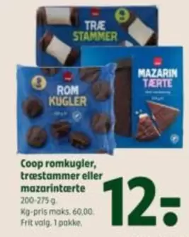 Romkugler, træstammer eller mazarin tærte